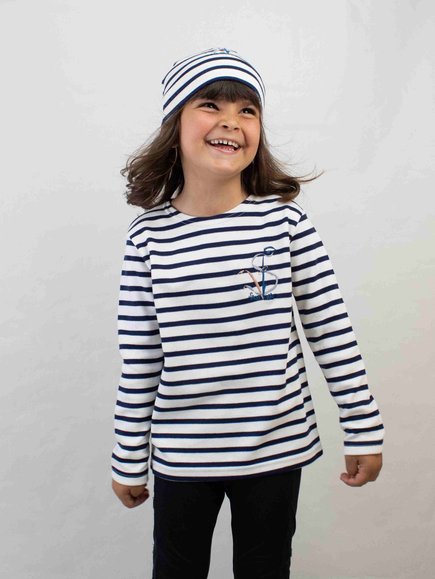 SportV360™: Bonnet, T-shirt à rayures en Coton pour Enfant, Marinière, Pull,  Environnement