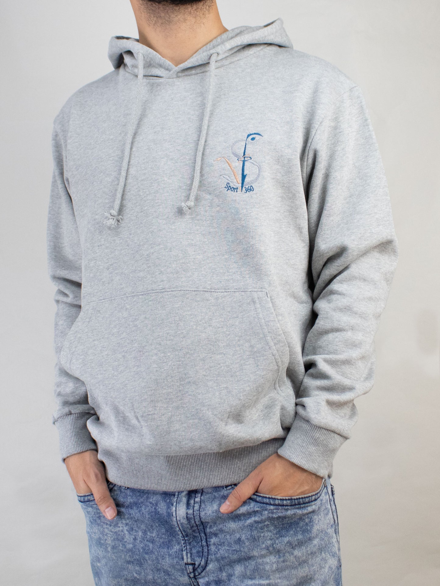 SportV360™: Sweat gris, Hoodie 280 100% coton