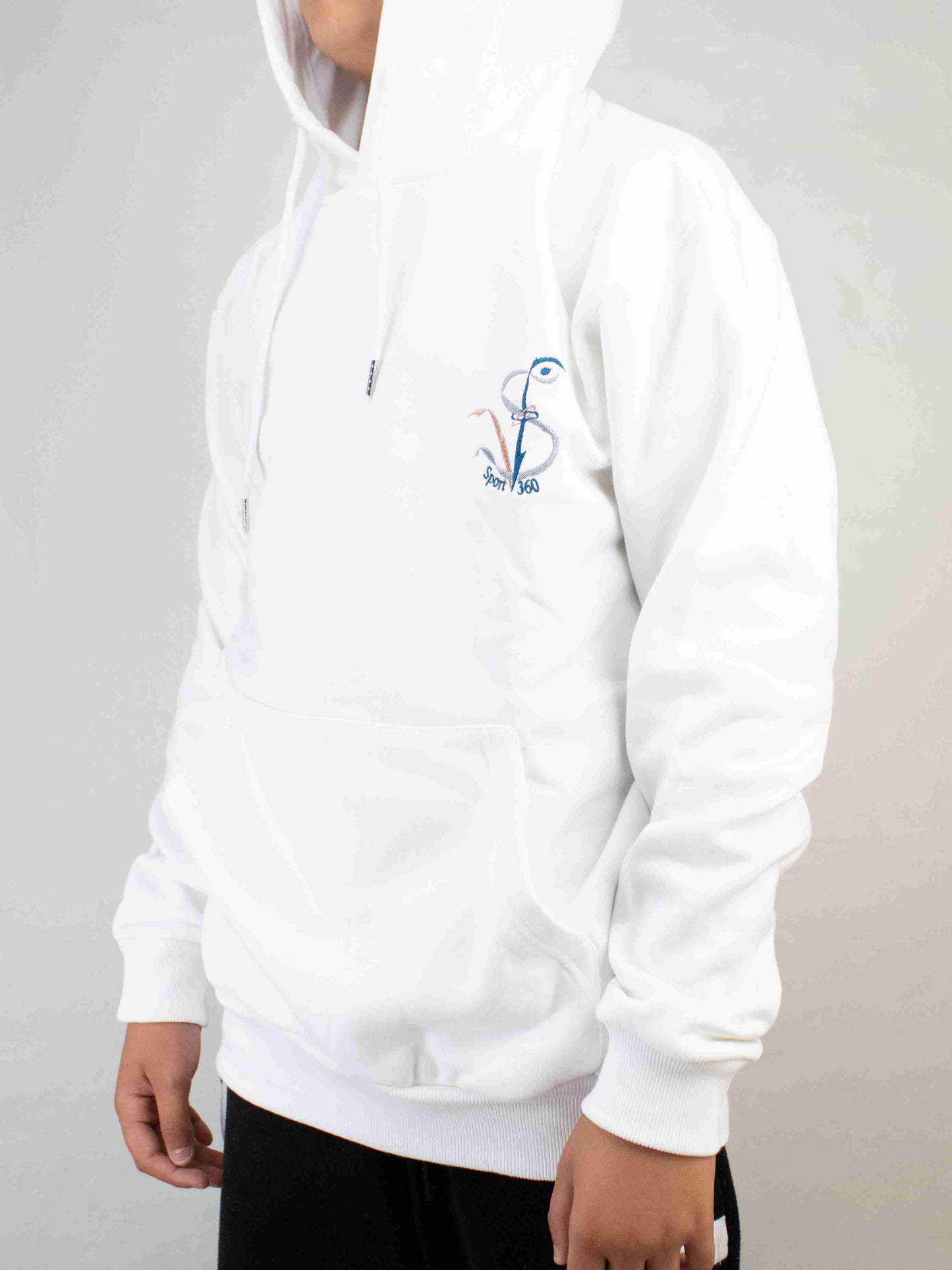 SportV360™: Sweat blanc, Hoodie 420, sweat à capuche, 100% coton, green, haute qualité, broderie coeur, blanc , luxe, sportswear