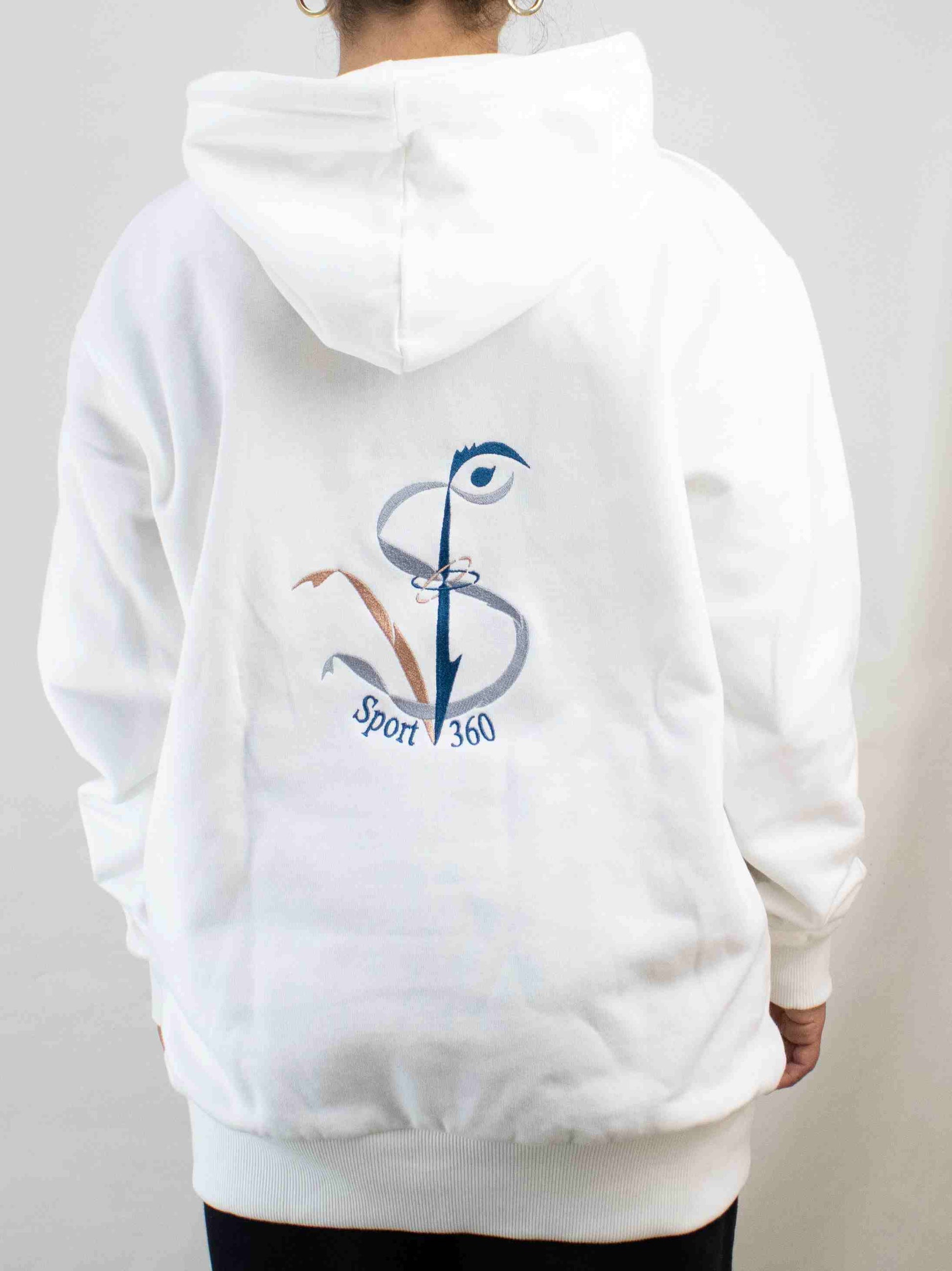 SportV360™: Sweat blanc, Hoodie 280 100% coton