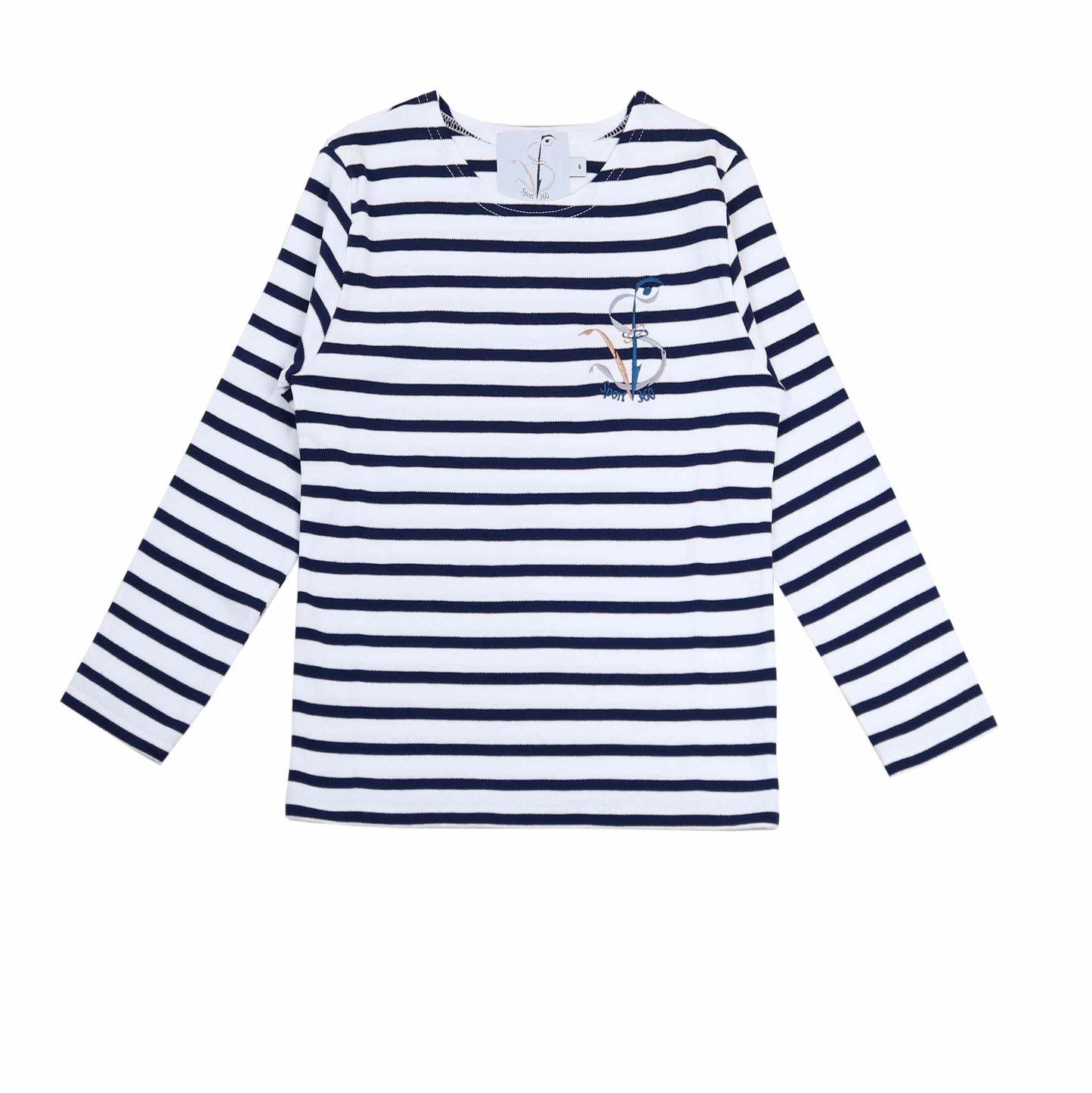 SportV360™: Pull Marinière Traditionnelle Enfant 220 coton green