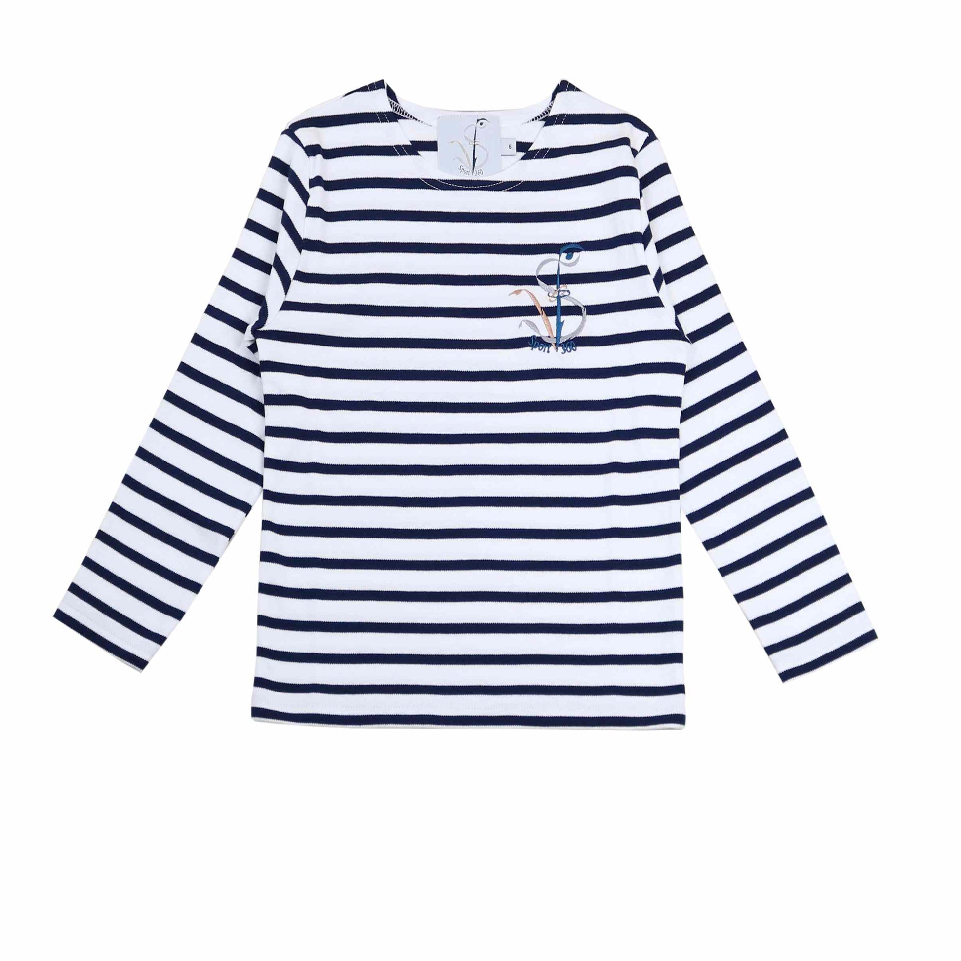 SportV360™: Pull Marinière Traditionnelle Enfant 220 coton green