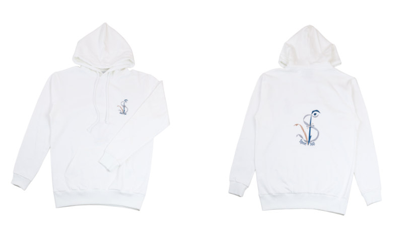 SportV360™: Sweat blanc, Hoodie 280 100% coton